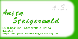 anita steigerwald business card